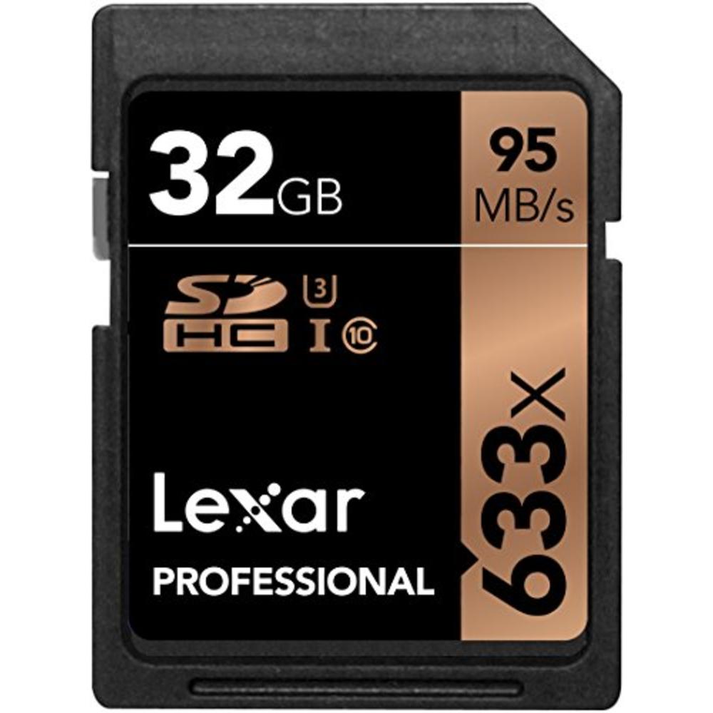 Lexar Professional 633x 32GB SDHC UHS-I/U3 Card (Up to 95MB/s Read) w/Image Rescue 5 Software - LSD32GCBNL633