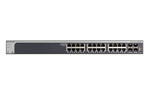 NETGEAR 28-Port 10G Ethernet Smart Switch (XS728T) - Managed, with 24 x 10G, 4 x 10 Gigabit SFP+, Desktop or Rackmount, 