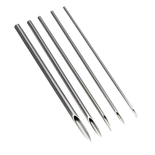 CINRA Ear Nose Piercing Needles, CINRA 50pcs Body Piercing Needles Tattoo Supply Assorted size 12G 14G 16G 18G and 20G Body Art Tattoo