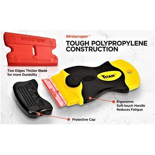 Miniscraper 25 Plastic Double Edged Razor Blade and Titan Razor Scraper