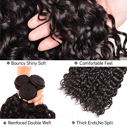 Perstar Water Wave Human Hair Bundles Curly Wave Bundles Unprocessed Brazilian  Virgin Hair Extensions 100%