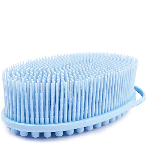 Avilana Exfoliating Silicone Body Scrubber Easy to Clean, Lathers Well, Long Lasting, And More Hygienic Than Traditional Loofah 