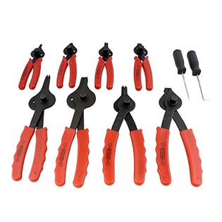 ABN Snap Ring Pliers Set, 11-Piece – .038in - .09in (1-2.3mm) Straight &  Bent Retaining
