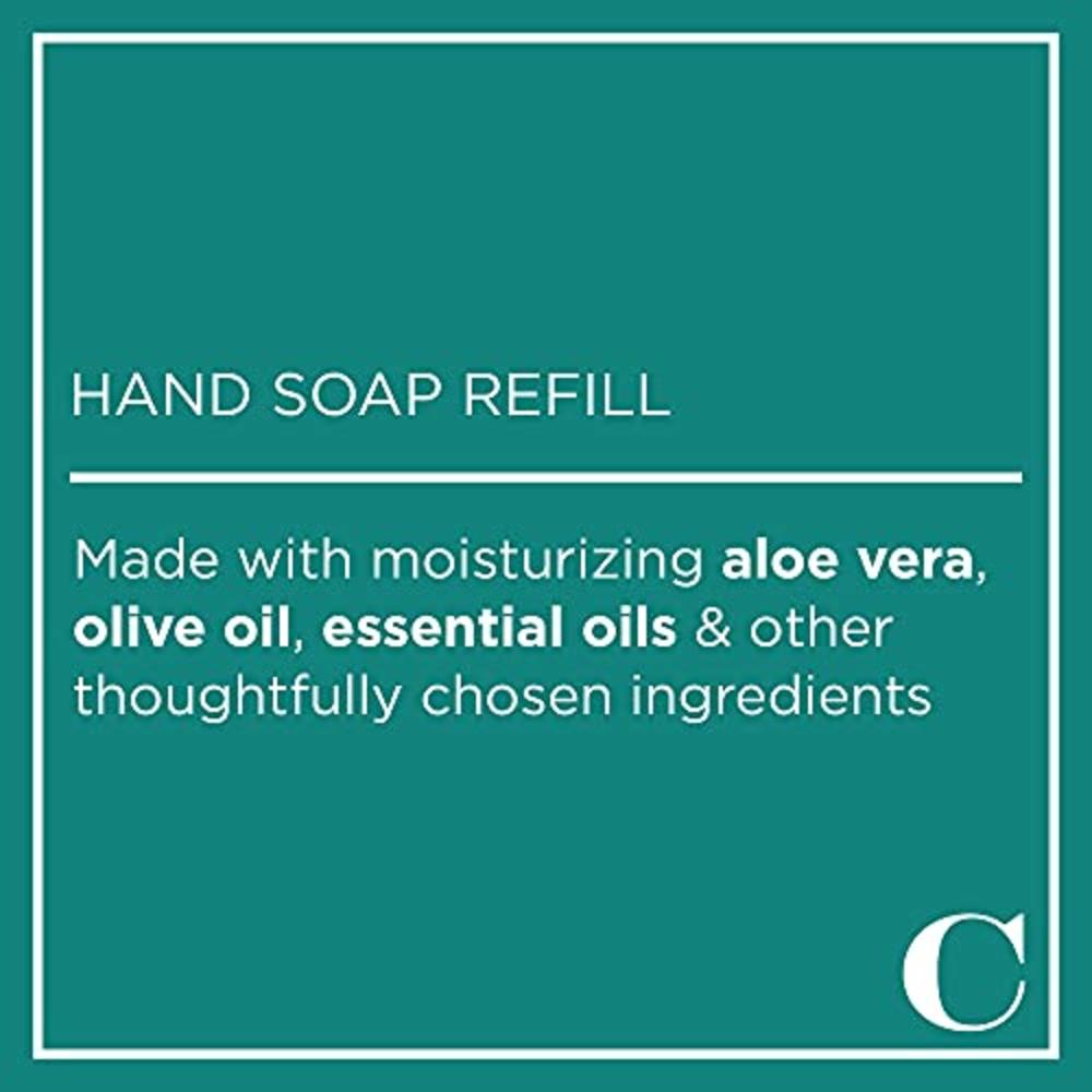 Caldrea Hand Soap Refill, Aloe Vera Gel, Olive Oil and Essential Oils to Cleanse and Condition, Basil Blue Sage Scent, 32 oz (Pa