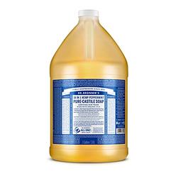 Dr. Bronners Dr. Bronner?s - Pure-Castile Liquid Soap (Peppermint, 1 Gallon) - Made with Organic Oils, 18-in-1 Uses: Face, Body, Hair, Laundr