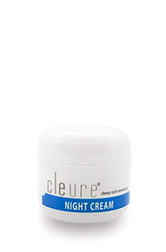 Cleure Hyaluronic Acid and Shea Butter Anti-Aging Night Cream for Sensitive Skin, Fragrance, Gluten, Salicylate and Paraben Free