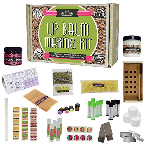 DIY Gift Kits DIY Lip Balm Kit, Filling Tray Included! - (73-Piece Set) Make Homemade, Natural and Organic Balms | Includes Tubes, Beeswax Pou