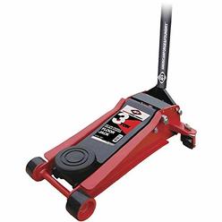 AFF 3 Ton Professional Heavy Duty Floor Jack with 2 Piece Handle, Double Pumper Technology, 302T