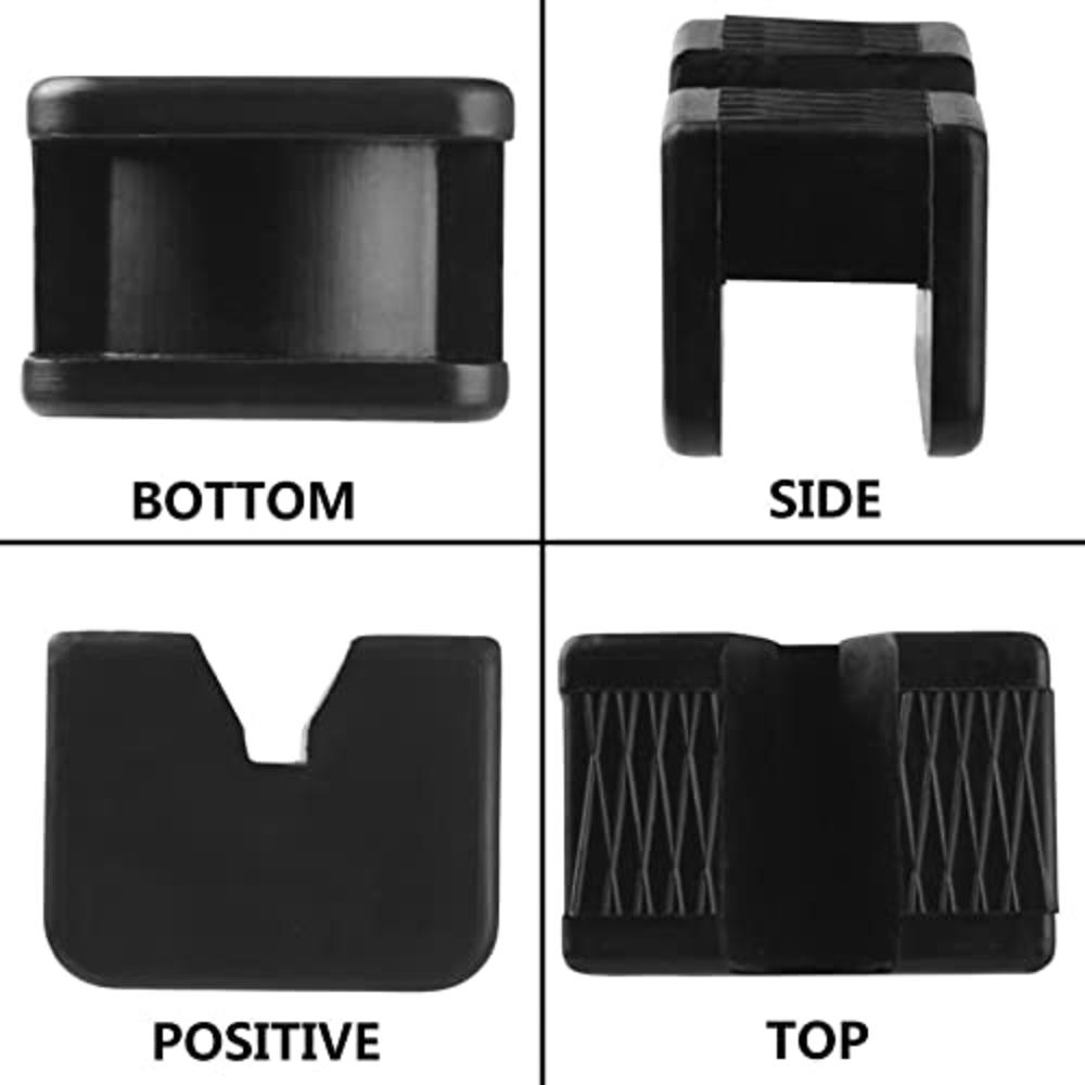 SuboFnn 2 Jack Pad Adapter Rubber Jack Pads for Jack Stands Jack Pads Pinch Weld Slotted Frame for Jack Stand General-Purpose Rubber