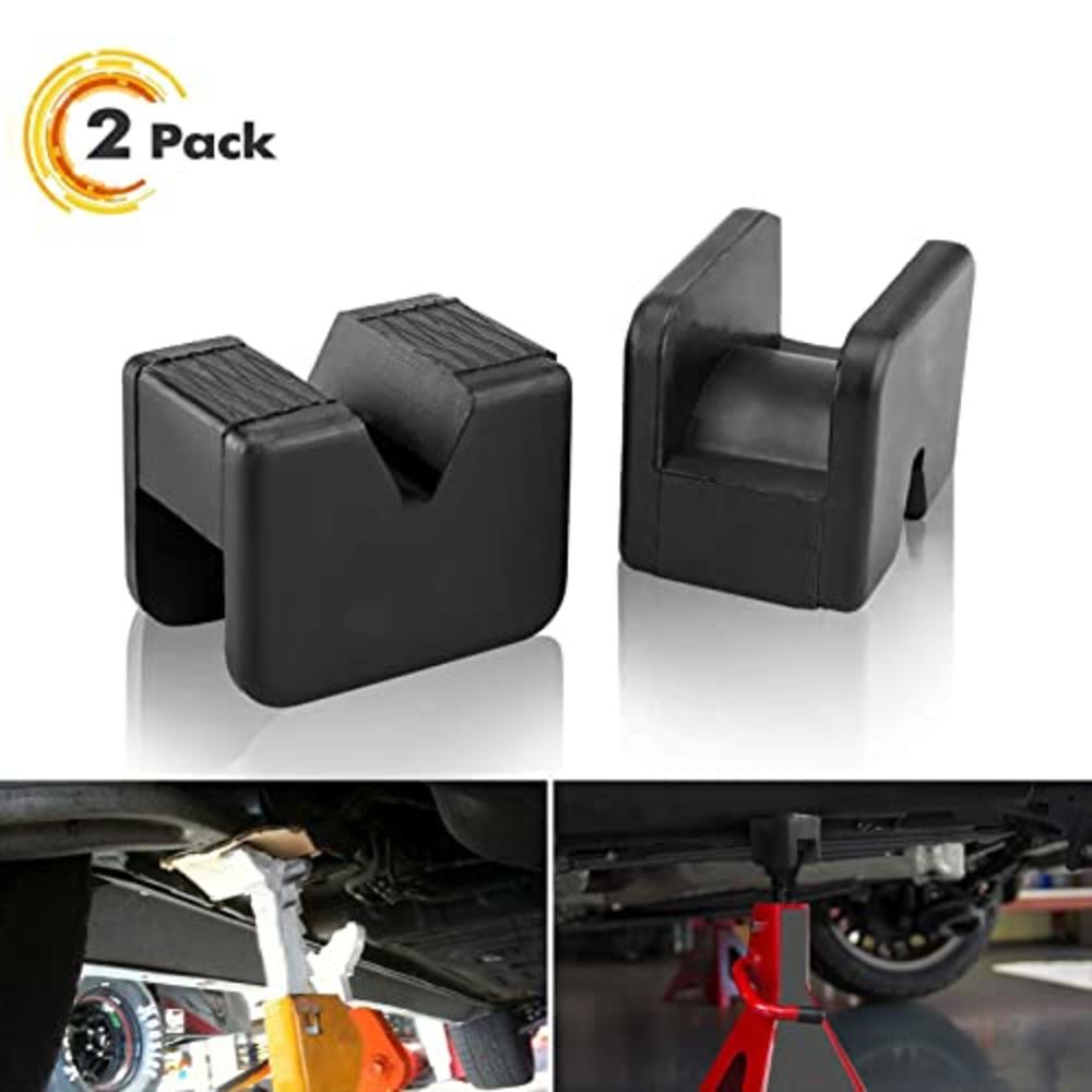 SuboFnn 2 Jack Pad Adapter Rubber Jack Pads for Jack Stands Jack Pads Pinch Weld Slotted Frame for Jack Stand General-Purpose Rubber