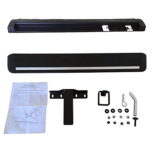 IKON MOTORSPORTS Hitch Step Compatible With Universal Vehicles With 2Inch Receiver 35Inch Black Bumper Guard Side Step Bar Running Boards by IKON