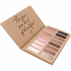 Lamora Best Pro Eyeshadow Palette Makeup - Matte Shimmer 16 Colors - Highly Pigmented - Professional Nudes Warm Natural Bronze Neutral 