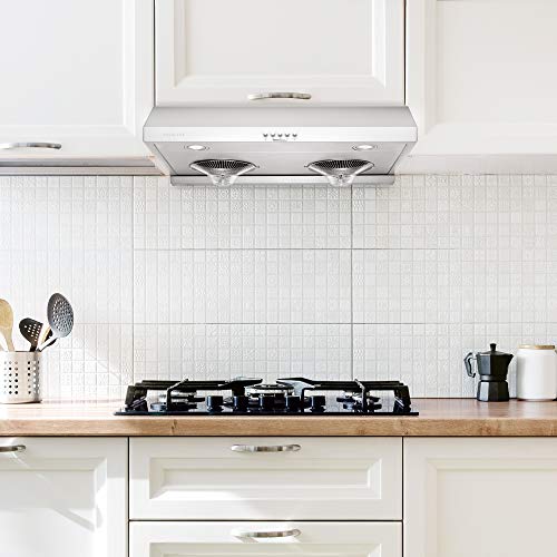Hauslane | Chef Series Range Hood C100 30" Under Cabinet Kitchen Extractor | Stainless Steel Electric Stove Ventilator | 3 Speed