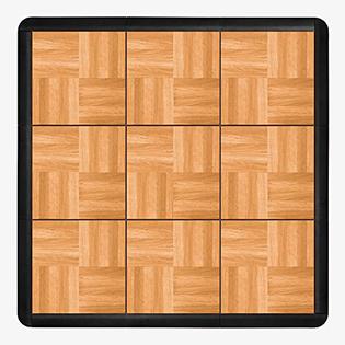 Incstores IncStores 3/8 Inch Thick Practice Dance Floor Tiles | Printed  Plastic Dance Flooring for Practice and Performance of Countless D