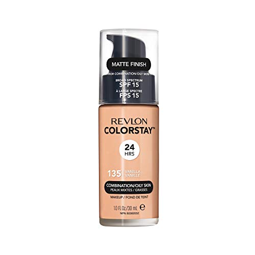 Revlon ColorStay Liquid Foundation Makeup for Combination/Oily Skin SPF 15, Longwear Medium-Full Coverage with Matte Finish, Van