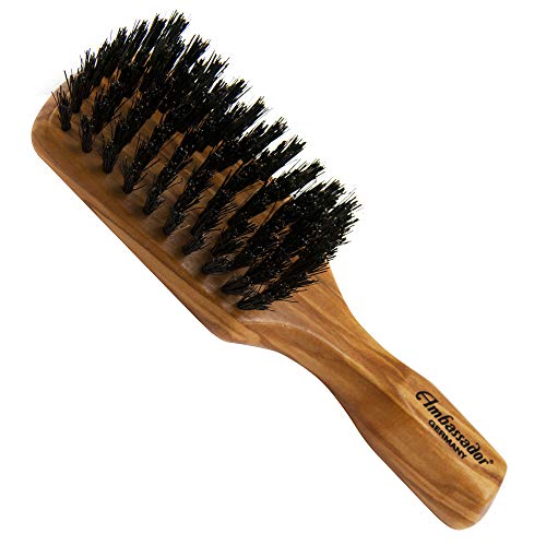 Ambassador 5123 olivewood mens paddle brush hairbrush