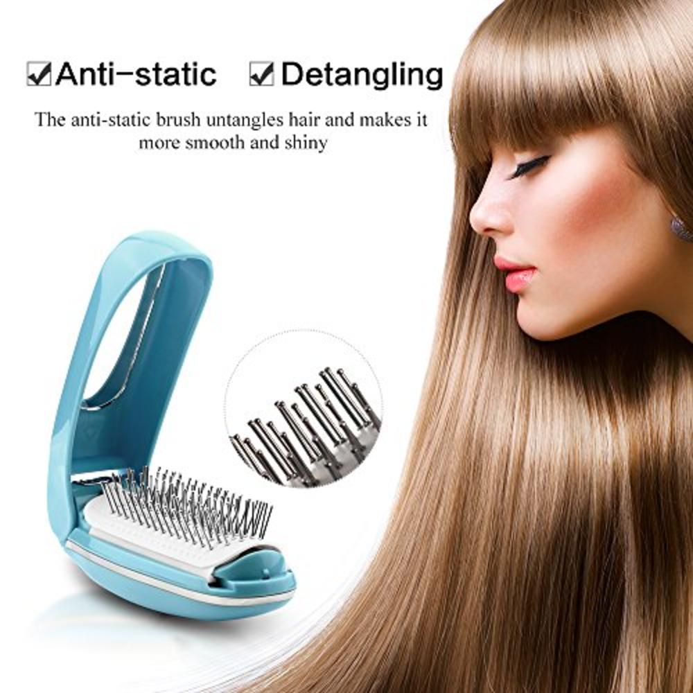 touchbeauty TOUCHBeauty Detangling Hair Brush Foldable Magic Hair Styling  Comb for Women Vibration Scalp Massagers Hair Detangler Brush Anti