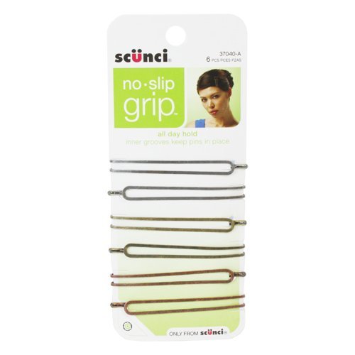 Scunci No-Slip Grip Hair Pins, 6 ct
