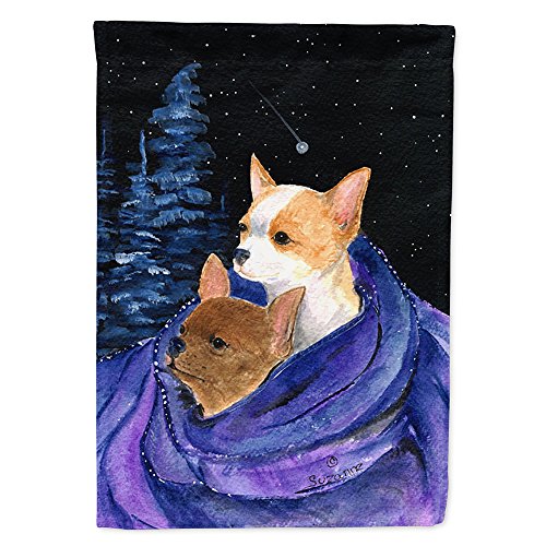 Caroline's Treasures Carolines Treasures SS8513CHF Starry Night Chihuahua Flag Canvas House Size, Large, Multicolor