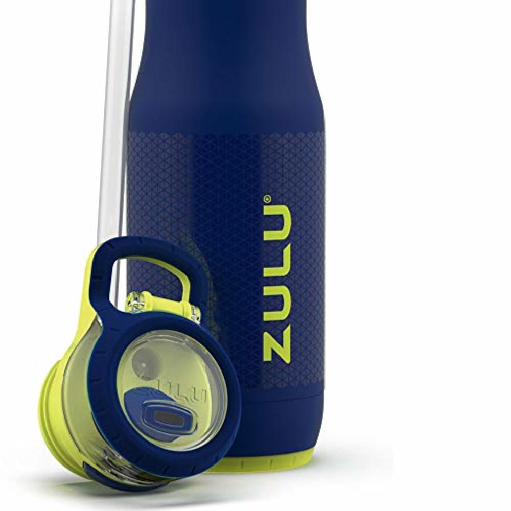 ZULU Chase Stainless Steel Leak Proof Kids Water Bottle with Anti-Microbial  Spout and Flip Lid, 14 oz, Touchdown Blue