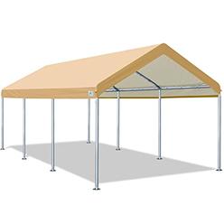 ADVANCE OUTDOOR Adjustable 10x20 ft Heavy Duty Carport Car Canopy Garage Boat Shelter Party Tent, Adjustable Height from 9.0ft t