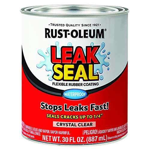 Rust-Oleum 275116 LeakSeal Flexible Rubber Coating, 30 oz, Crystal Clear