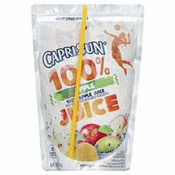 Kraft Capri Sun All Natural 100 Percent Apple Juice, 60 Fluid Ounce -- 4 per case.