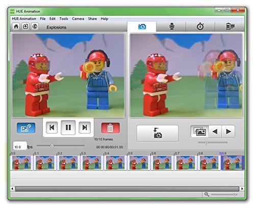 HUE Animation Studio: complete stop motion animation kit with camera, software and book for Windows (Red)