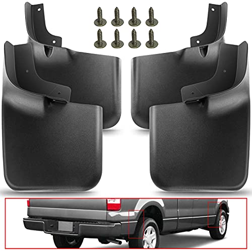 A-Premium Splash Guards Mud Flaps Mudflaps Replacement for Ford F-150 F150 2004-2014 with Factory Fender Flares 4-PC Set…