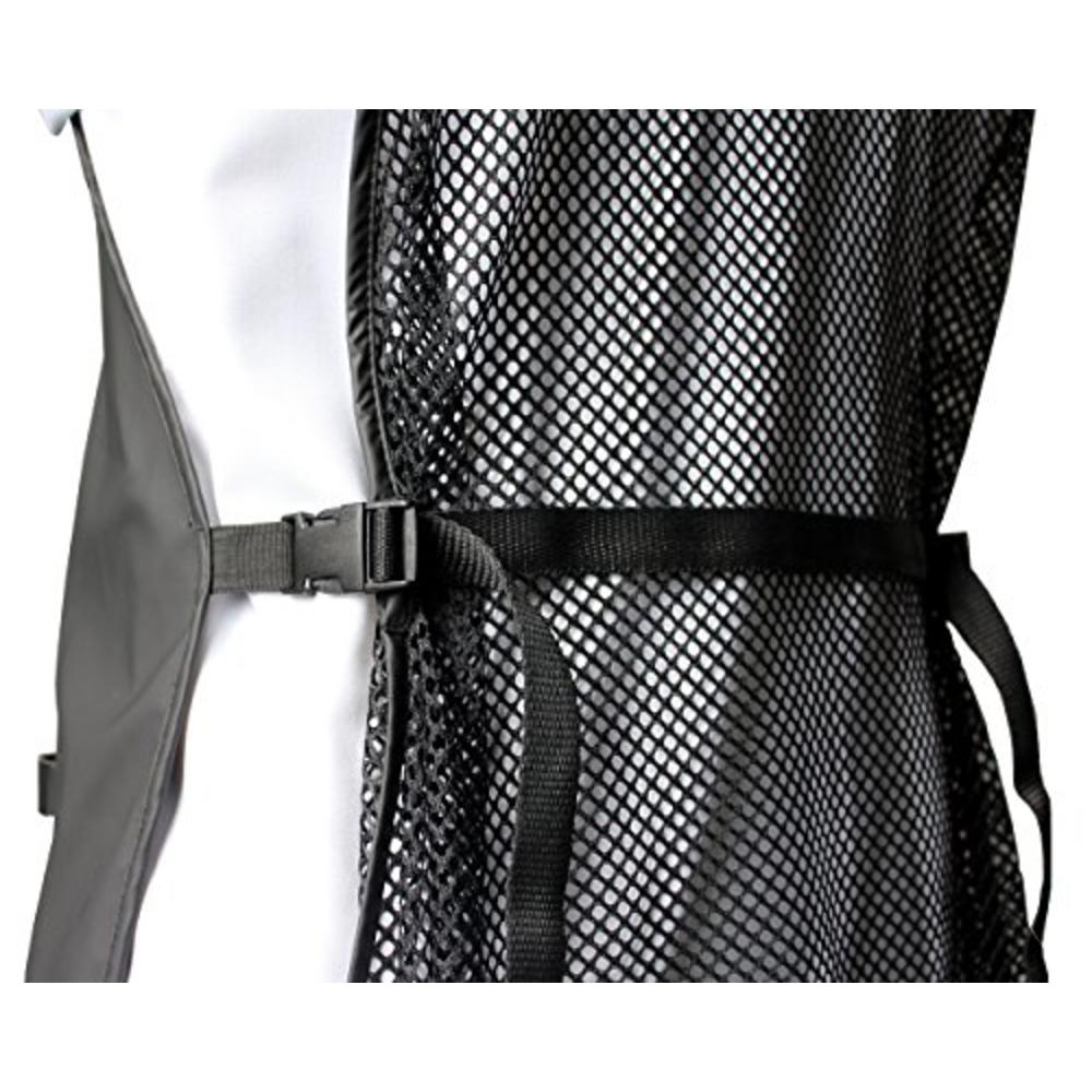SMARTHAIR Mesh Adjustable Apron with Pockets Pet Grooming Pro Apron,Waterproof,30.7”x 19.6”,Black,A260020