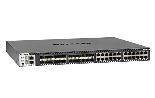 NETGEAR XSM4348S-100NES 24-Port Fully Managed Switch M4300-24X24F, 48x10G, 24x10GBASE-T, 24xSFP+, Stackable, ProSAFE Lifetime Pr