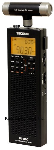 Kaito Tecsun PL-360 Digital PLL Portable AM/FM Shortwave Radio with DSP, Black