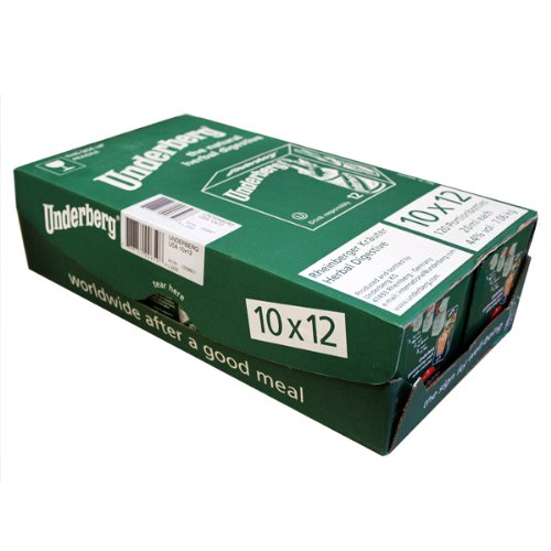Underberg Natural Herbal Digestive Aid, 10 boxes of 12ct, 20ml each. 120ct tota