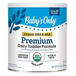 Babys Only Organic Premium Dairy with DHA & ARA Toddler Formula, 12.7 Oz (Pack of 1) | Non-GMO | USDA Organic | Clean Label Proj