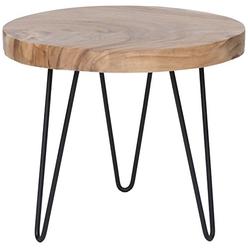 East at Main Phillip Brown Teakwood Accent Table, (22x22x19)