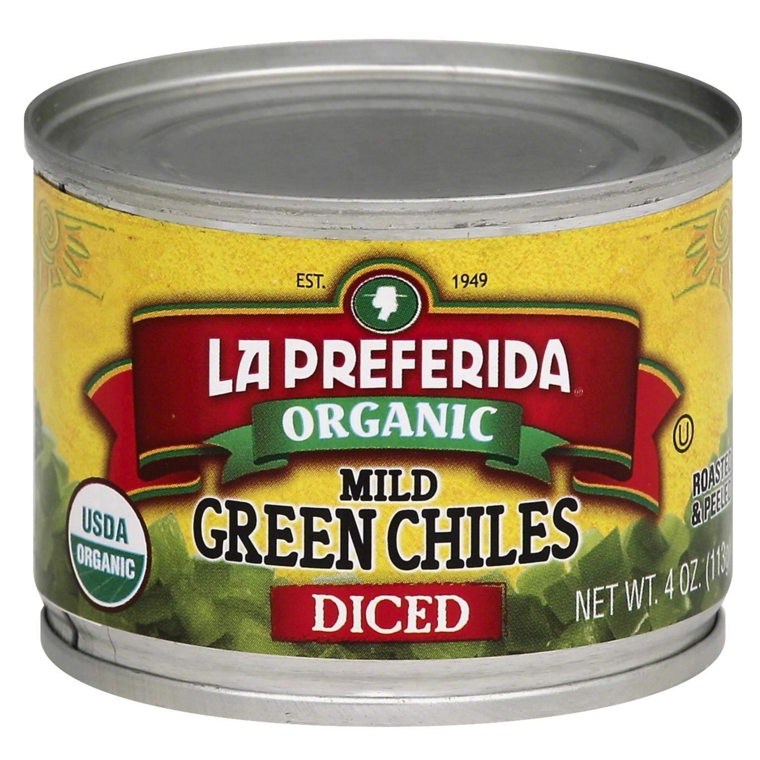 La Preferida Diced Green Mild Chiles (12x4 OZ)
