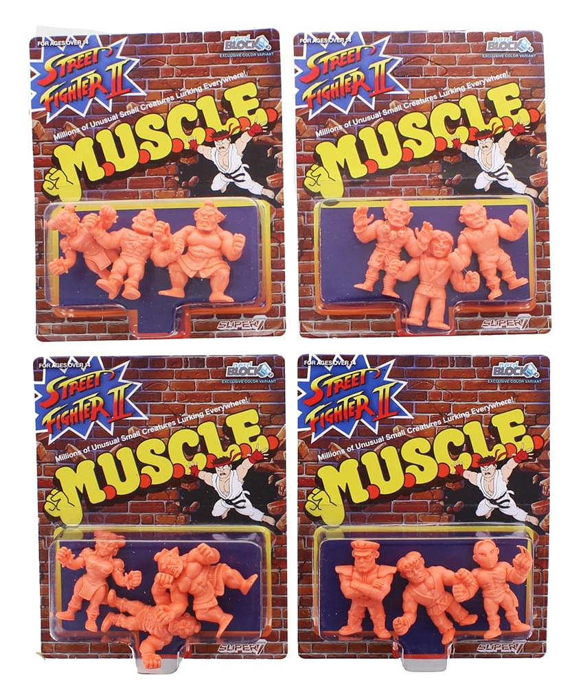 Nerd Block Street Fighter MUSCLE Mini Figures, Set of 12, Arcade Block Exclusive