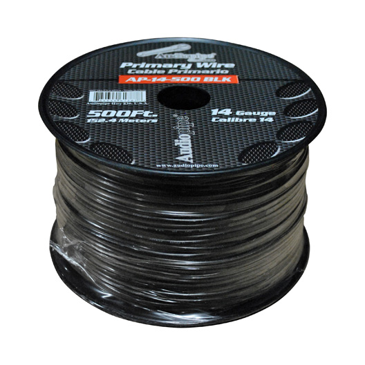 The Wholesale House, Inc Audiopipe 14 guage 500 ft primary wire black