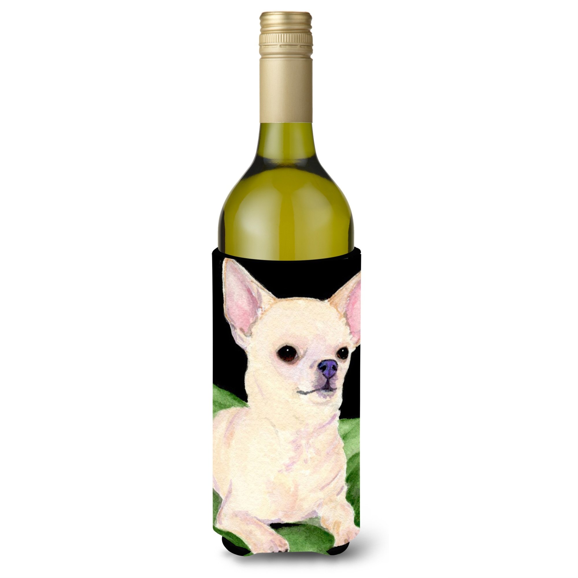 Caroline's Treasures Chihuahua Wine Bottle Beverage Insulator Beverage Insulator Hugger SS8789LITERK