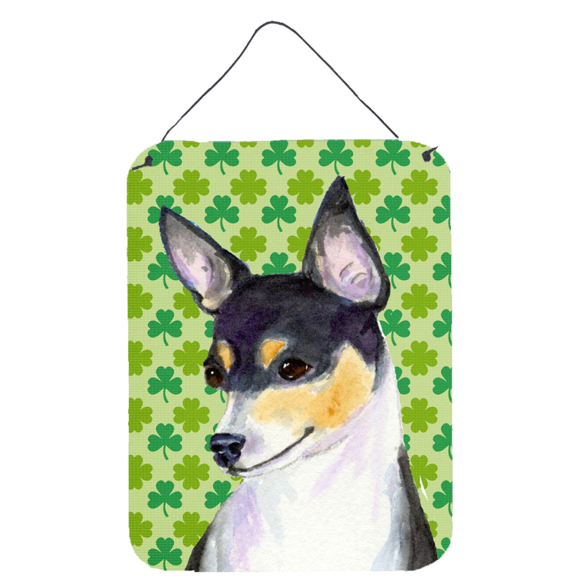 Caroline's Treasures SS4449DS1216 Chihuahua St. Patrick's Day Shamrock Portrait Wall or Door Hanging Prints, 16 x 12, Multicolor