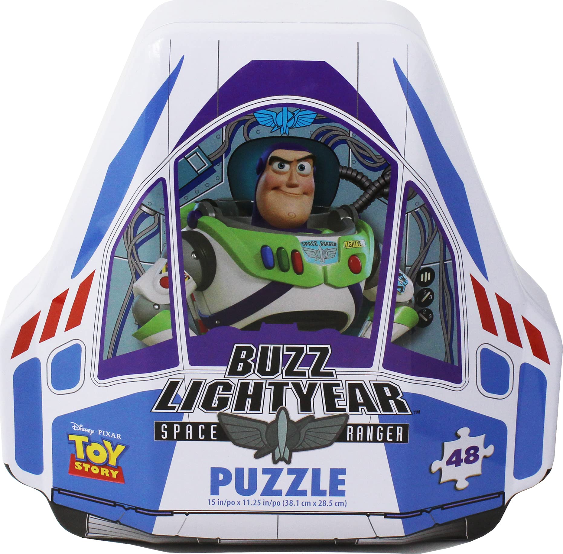 Disney Pixar Toy Story 4 Shaped Buzz Lightyear Tin with 48Piece Surprise Puzzle