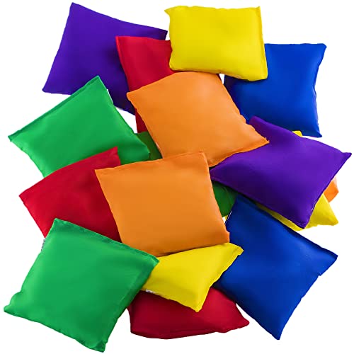 prextex 12 pack nylon bean bags - fun sports outdoor family games - bean bag toss - carnival toy - bean bag toss game - small
