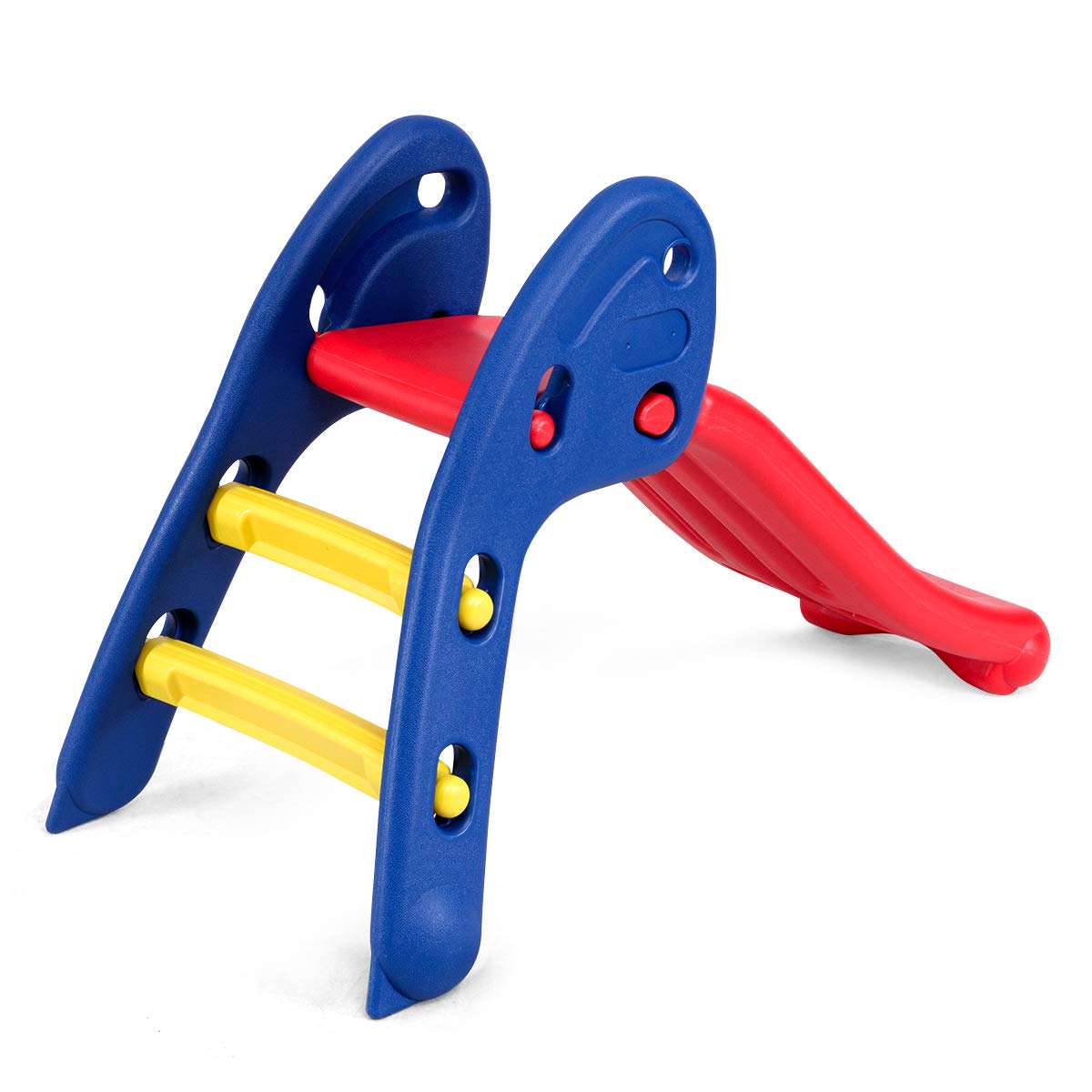 HOMGX â€‹Toddler Slide, Freestanding ToddlerÂ Folding Slide, Portable Indoor Outdoor Infant Easy Climb Stairs Slide, Slide