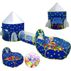 PigPigPen 3pc Kids Play Tent for Boys with Ball Pit, crawl Tunnel, Princess Tents for Toddlers, Baby Space World Playhouse Toys,