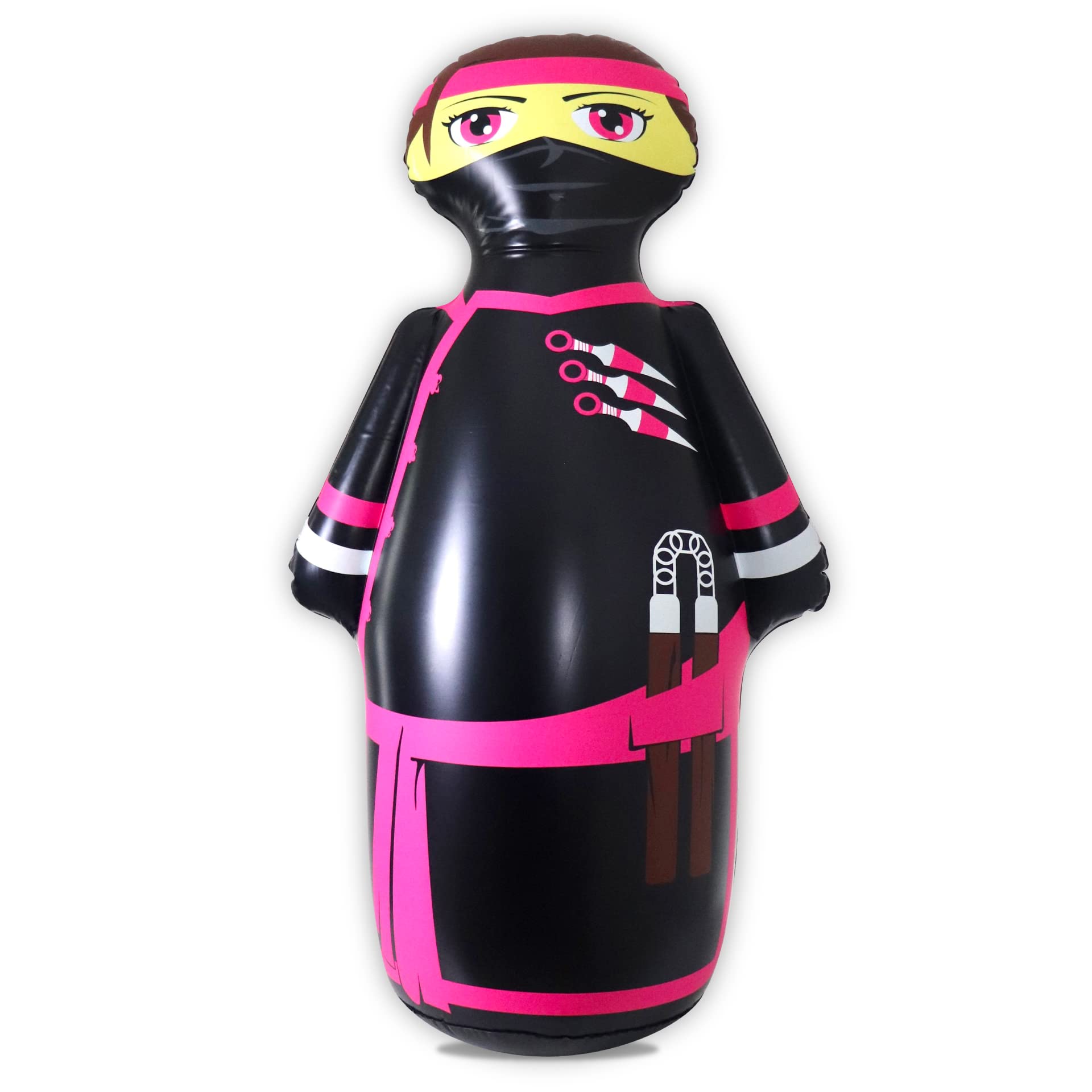 INFLATABLE DUDES Ninja girl {Kuno 47 Inches - Kids Punching Bag  Already Filled with Sand Bop Bag  Inflatable Toy  Boxing - Prem