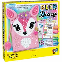 Faber-Castell creativity for Kids Deer Diary - Diary with Lock for Kids - 100 Page Writing Journal with Accessories