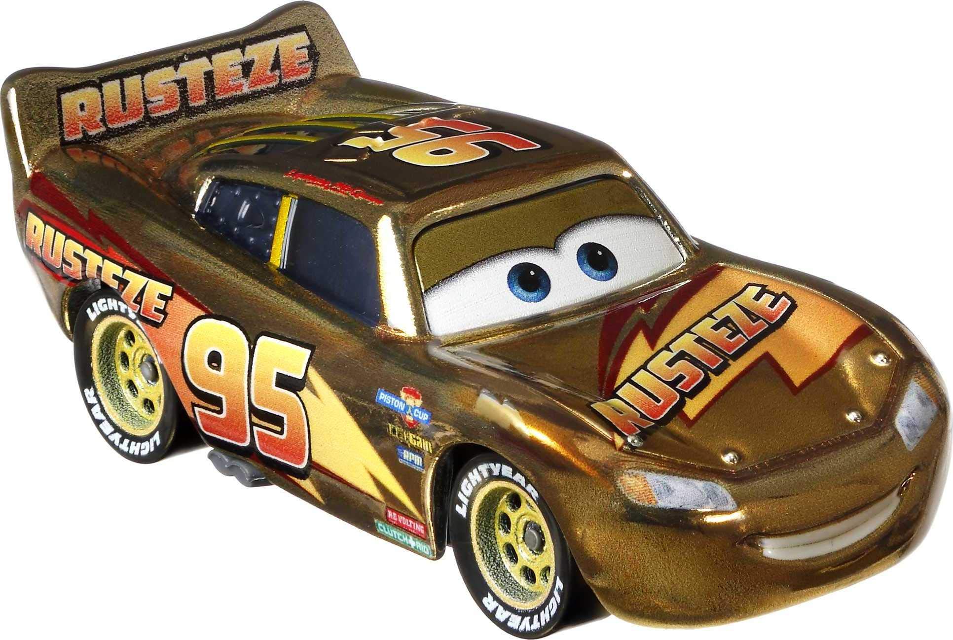 Disney cars golden Die-cast Lightning McQueen 1:55Scale Movie character for Racing and Storytelling Fun, gift for Kids Age 3 Yea