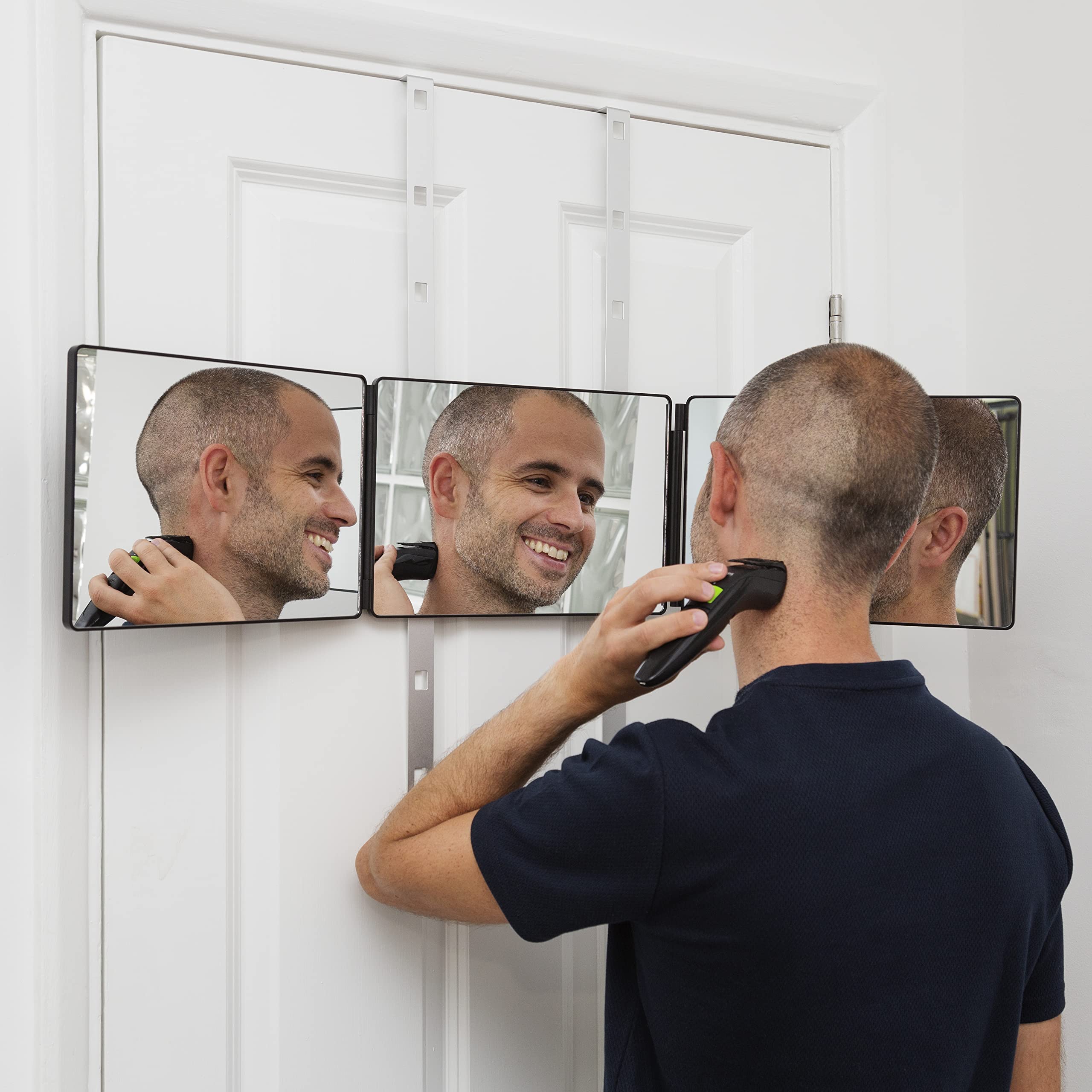 Ella Bella 3 Way Mirror for Hair cutting A 360 Mirror A Self Haircut Mirror  Home Styling A Barber Mirror A Haircut Mirror with Trifold A Se