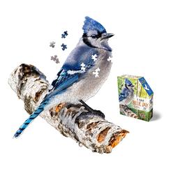 madd capp blue jay 300 piece jigsaw puzzle for ages 10 and up - 6020 - unique-shaped border, challenging random cut, deluxe f