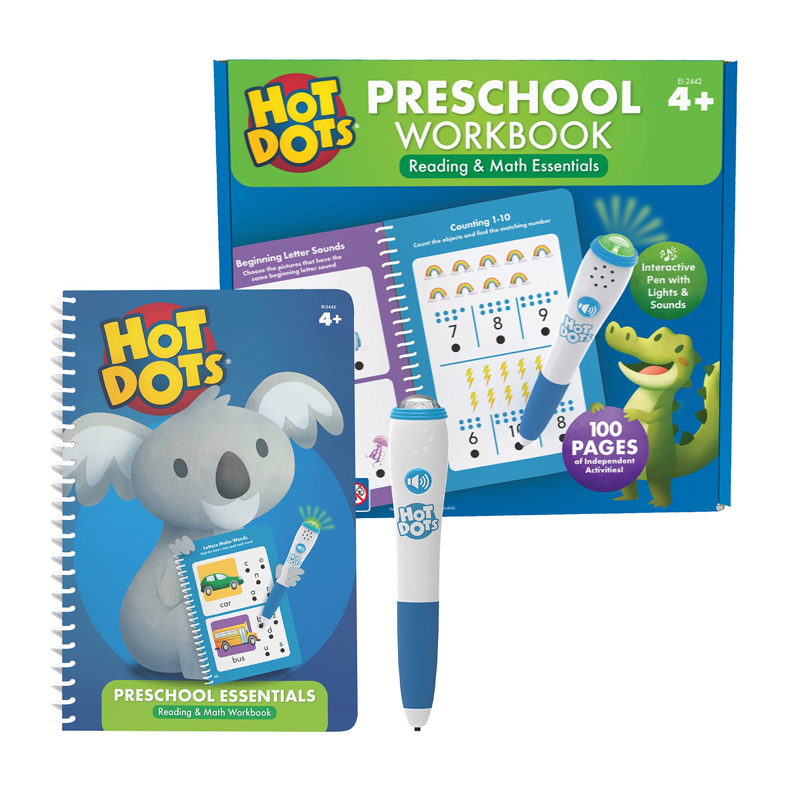 Educational Insights Hot Dots Preschool Workbook